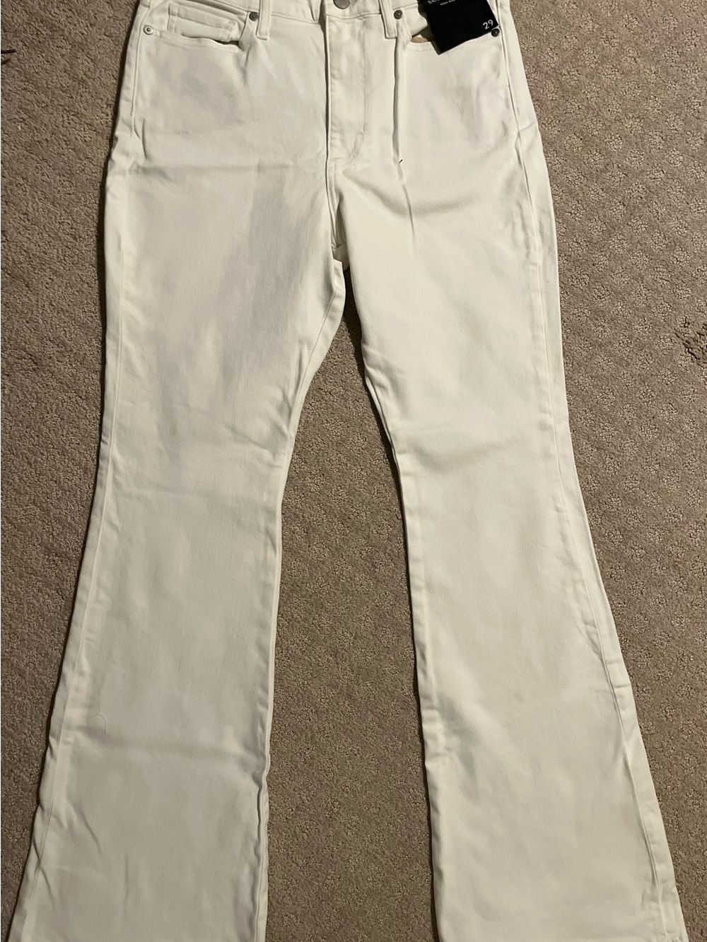 Banana Republic White High-Rise Flare Pants 29 NWT
